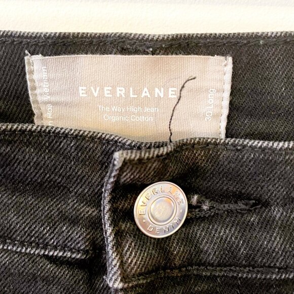 Everlane The Way High Jeans in Washed Black, Size 30 L - Picture 4 of 5